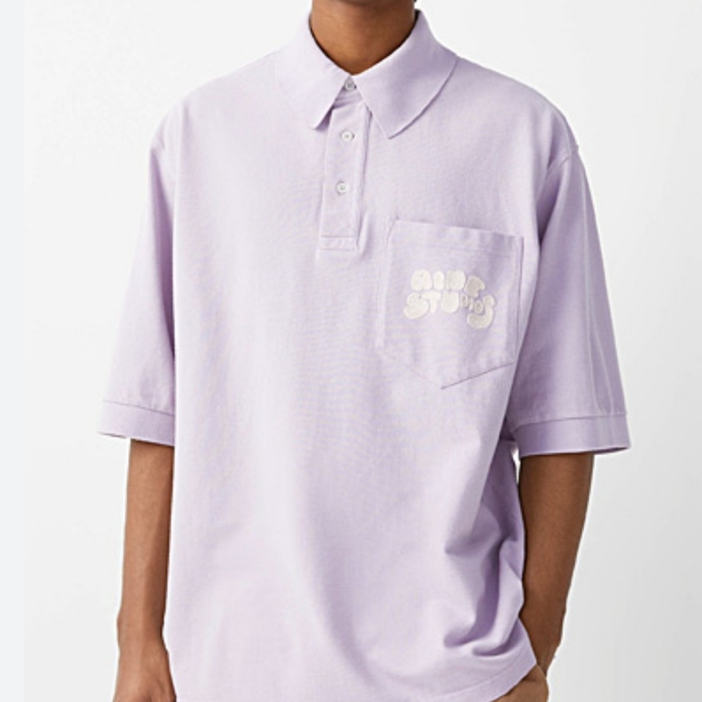 ACNE STUDIOS Oversized Bubble Logo Polo